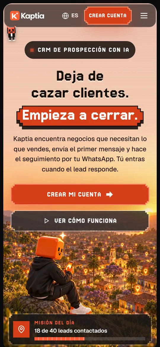 Kaptia en el celular