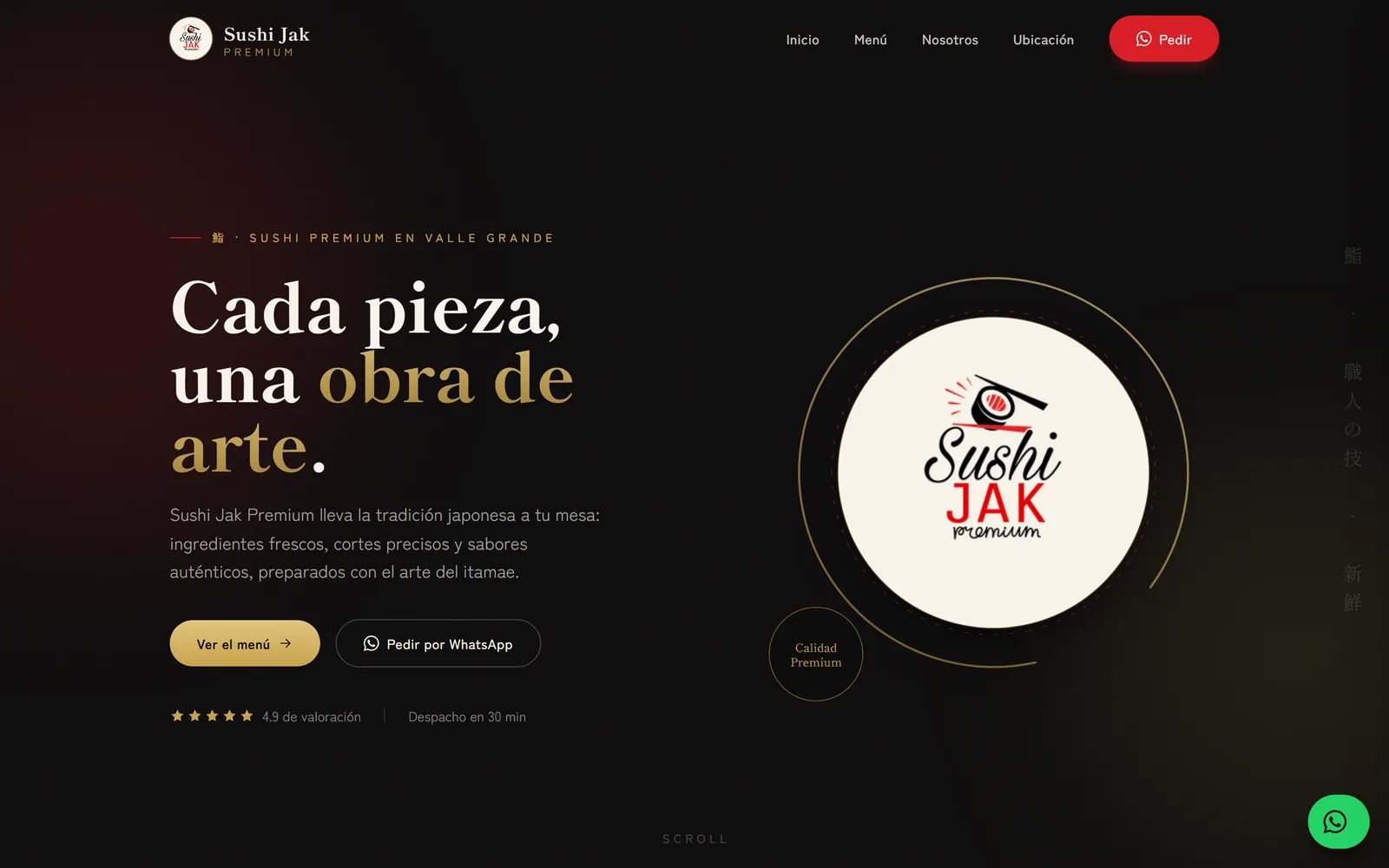 Pantalla de Sushi Jak